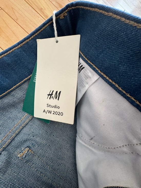 H&M Wide-Leg Denim Jeans – Dark Wash High-Waist Pants Size US 10 - Picture 6 of 7